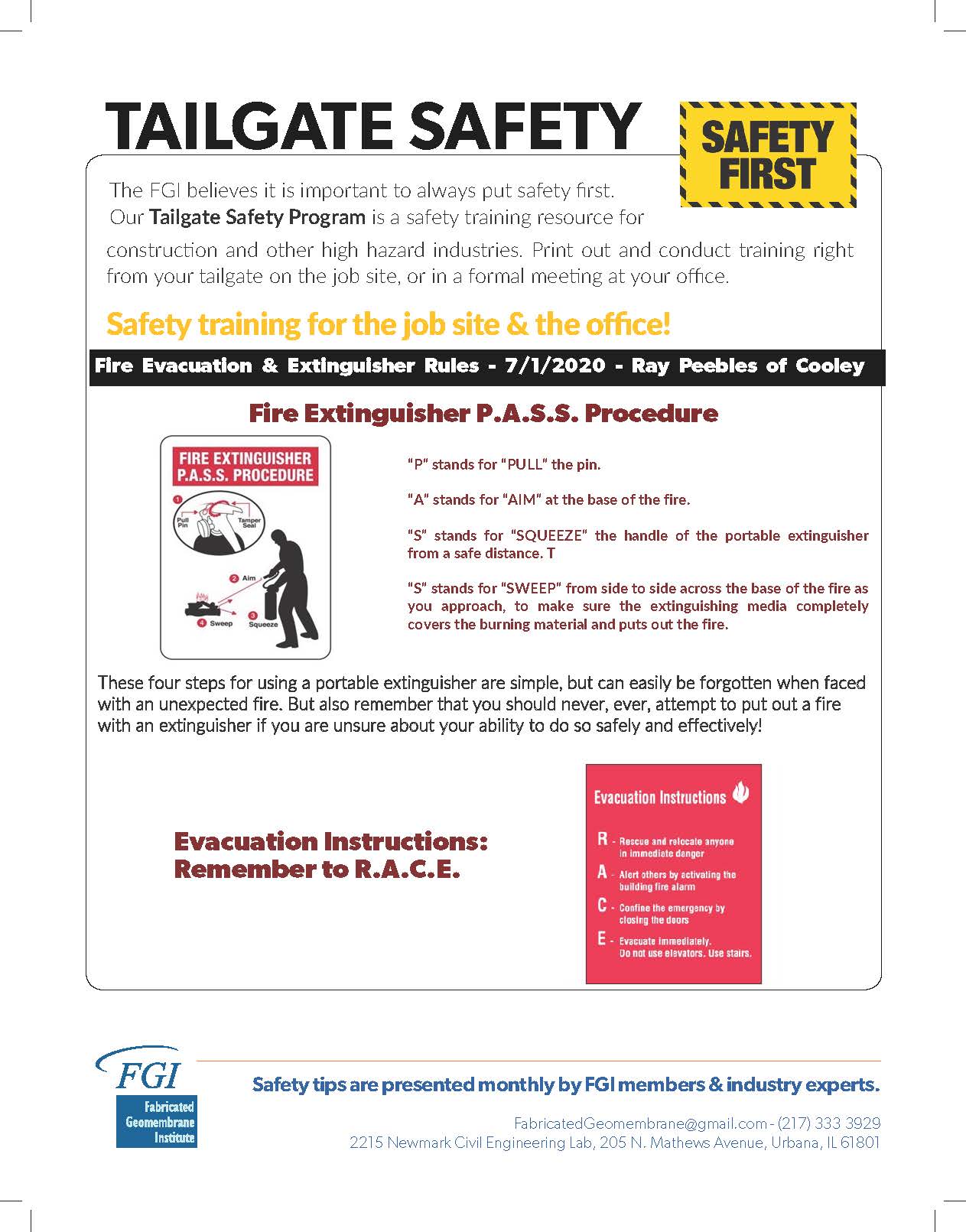 Tailgate safety program